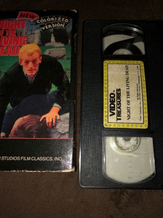 NIGHT OF THE LIVING DEAD VHS Colorized Version Rare Horror George A.  Romero 5