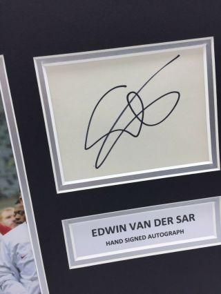 RARE Edwin Van Der Sar Manchester United Signed Photo Display,  MAN UTD 2008 3