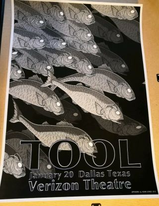 Rare Tool Concert Dallas Tx /adam Jones Verizon Theatre Only 1 Online Embossed