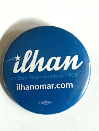 Ilhan Omar For State Representative Official Campaign Button - - 2016 - Rare