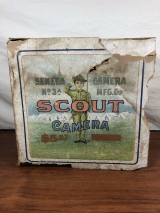 Vintage Rare Antique Seneca Boy Scout No.  3a Old Box Camera In The Box