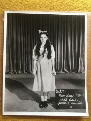 Judy Garland 1939 Wizard Of Oz Dorthy Audition Photo Rare.