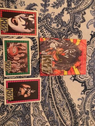 Kiss 1978 Rare Holland Cards With Rapper 3 Cards Rarer Ones Of The Set.