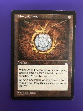 Mtg: 1x Mox Diamond - Magic Rare Stronghold - Hp