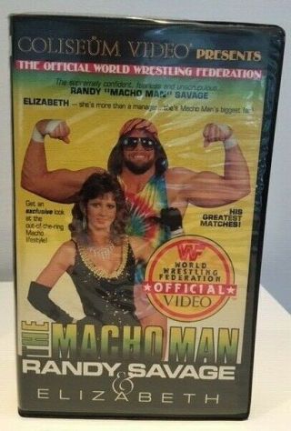 Macho Man Randy Savage And Elizabeth Wwf Coliseum Home Video Vhs Very Rare Wwe