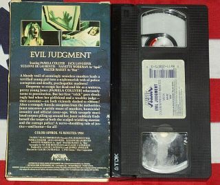 Evil Judgment (VHS,  1984) Horror Slasher Cult Film Media Home Video RARE 2