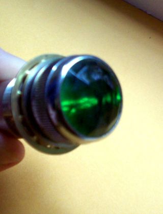 Vintage Green Dialco Faceted Lens Dash Gauge Panel Light Hot Rod Rat Nos 1 " Rare