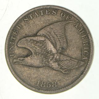 Crisp - 1858 - Flying Eagle United States Cent - Rare 963
