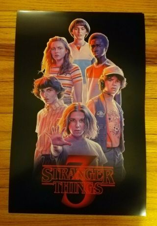 Stranger Things 3 Poster Lithograph Print Rare Official Promo Rsd