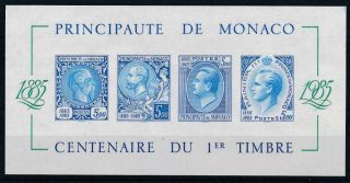 [37083] Monaco 1985 Good Rare Imperforated Sheet Very Fine Mnh V:$530