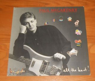 Paul Mccartney All The Best Poster 2 - Sided Flat 1987 Promo 12x12 Rare Beatles