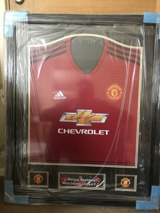 Hand Signed Framed Marcus Rashford Manchester United 2018/19 Shirt With Rare