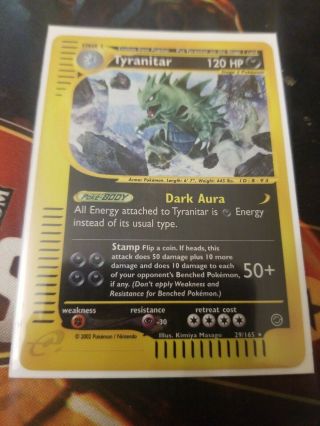 Pokemon: Tyranitar 29/165 - Holo Rare Card Expedition