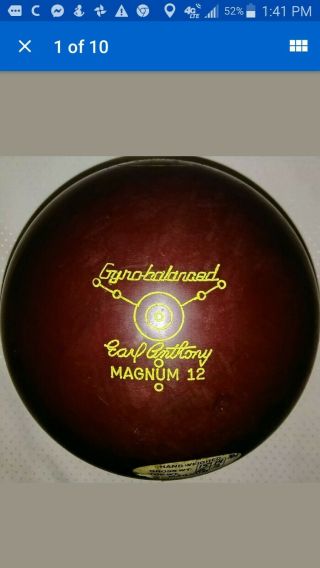Ebonite Earl Anthony Magnum 12 Rare Vintage Bowling Ball 16lb