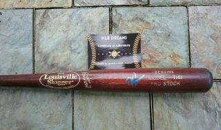 Rare Signed Indians Red Sox Terry Francona Game Bat Proof 2x Ws Champ