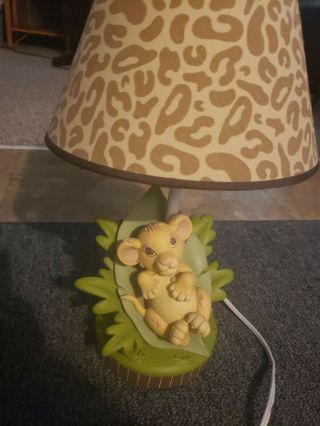 Disney The Lion King Lamp Baby Lion Simba Rare Discontinued / Great
