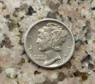 Rare 1921 D Silver Mercury Dime Key Date Coin