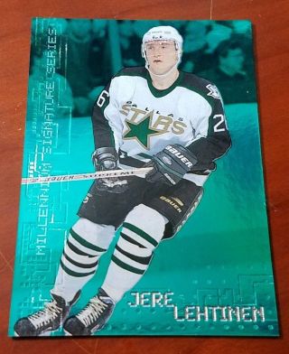 1999 - 00 Be A Player Bap Hockey Jere Lehtinen Stars Rare Emerald 3/10 Millennium