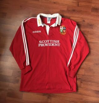 1997 British Lions Rugby Shirt Rare Long Sleeve Shirt (union World Cup) Adidas M