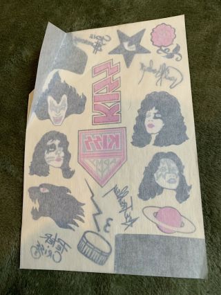 Vintage 1977 KISS Tattoos From Alive II LP - Rare 4