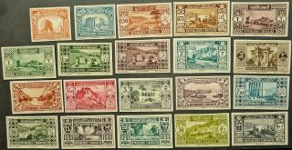 Lebanon 1930 Local Scenes Imperf Stamp Set Upto 100pi - - Rare - See