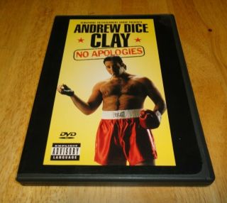 Andrew Dice Clay - No Apologies (dvd,  2000) Stand Up Comedy - Rare - Very Good