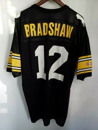 Rare Vintage Champion Pittsburgh Steelers Terry Bradshaw 12 Jersey Mens 48 Xl