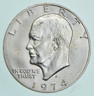 Specially Minted S Mark - 1974 - S - 40 Eisenhower Silver Dollar - Rare 135