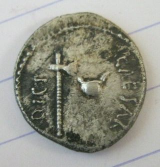 Very Rare - Rome - Dictatorship - Julius Caesar - Ar Silver Denarius - 44 Bc