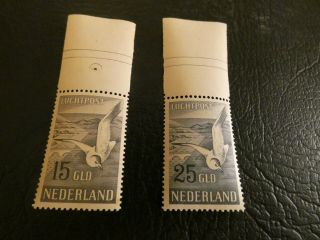 Netherlands Rare 1951 Air Gull Set Gem Mnh Sg742/743 $1200