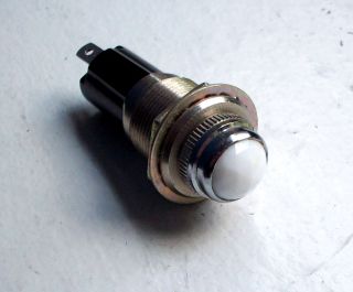 Vintage White Glass Curved Lens Dash Gauge Panel Light Hot Rod Rat Nos 5/8 Rare
