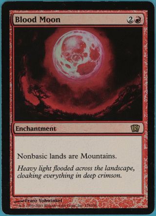 Blood Moon Foil 8th Edition Pld - Sp Red Rare Magic Mtg Card (32337) Abugames