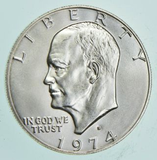 Specially Minted S Mark - 1974 - S - 40 Eisenhower Silver Dollar - Rare 027