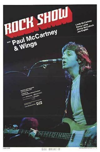 Paul Mccartney And Wings Large Rare 1979 Movie Poster Rock Show