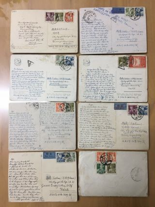 China 1 Cover And 9 Postcard Sent To Hanoi In Vietnam 1950s Rare
