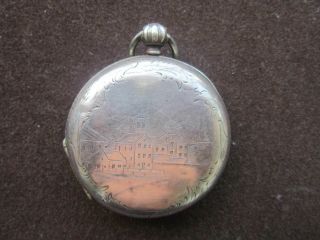 Rare Early Civil War Keywind Coin Silver Pocket Watch,  Case,  Dial And Parts.