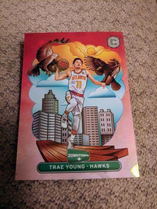 Trae Young 2018 - 19 Panini Cornerstones Downtown Rookie Ssp Case Hit Rare Gem?