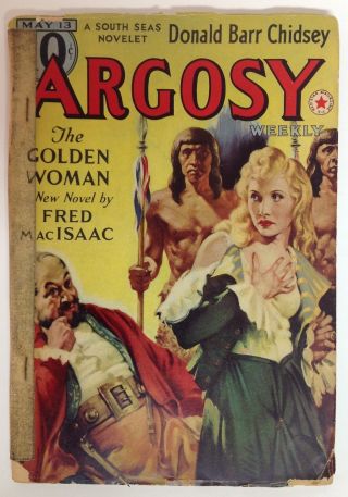 Rare 2 Seperate Issiues Of Argosy Weekly With Stories By Fred Mac Isaac1940 