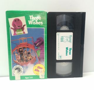 Barney Three Wishes Vhs Tape Sandy Duncan Extremely Rare