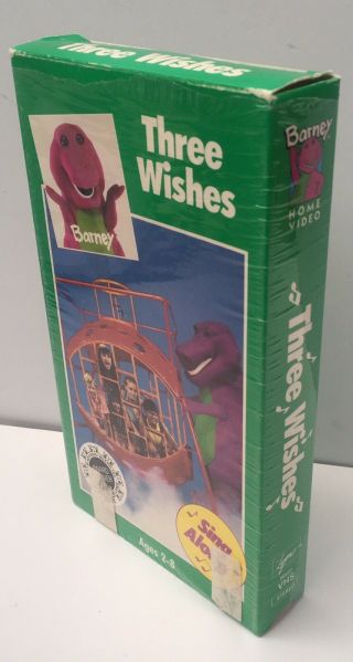 Barney Three Wishes VHS Tape Sandy Duncan Extremely Rare 3