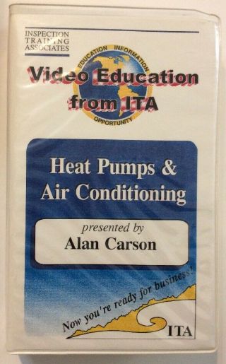 Heat Pumps & Air Conditioning Vhs Ita Video Education Home Inspectors Rare Oop
