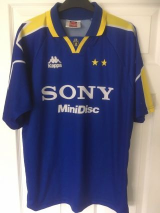 Rare Juventus Away Shirt 1996/97 Kappa Large Italy Soccer Camiseta Trikot Maglia
