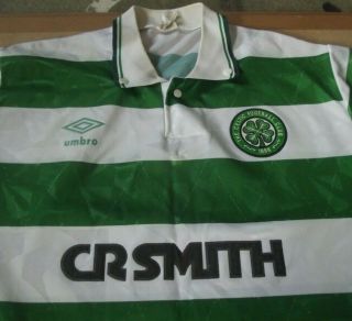 Celtic 1989 1991 Home Shirt RARE Authentic (L) 2