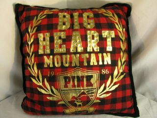 Xl " Flannel Shirt " & Metallic Printed Love Pink Pillow By Victoria 