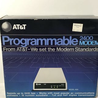 At&t Programmable 2400 Modem Rare Vintage