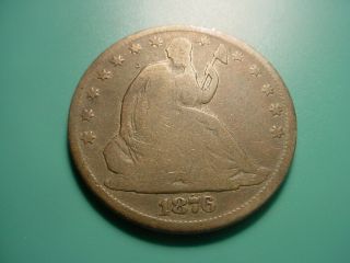 U.  S.  - Rare Date - Silver - 1876 - Cc Seated Liberty Half Dollar