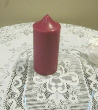 Vintage Partylite 3 X 9 Cranberry Large Belltop Pillar Candle Rare