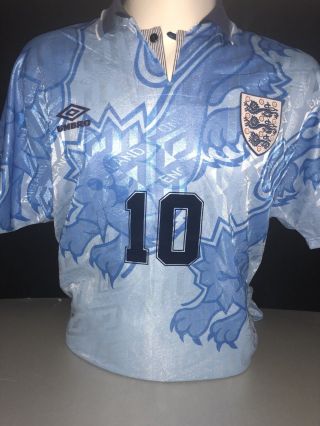 Umbro England 1992 - 1994 Third Shirt Lineker 10 Rare