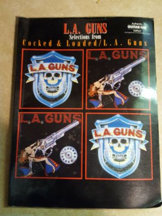L.  A.  Guns Cocked & Loaded Guitar Tab Book 1990 Very Rare