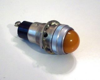 Vintage Amber Beehive Dash Gauge Panel Light Hot Rod 1 " Rare Stock Old Dialco